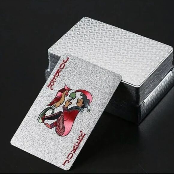 DECADENT SILVER PLAYING CARDS - Picture 2 of 4
